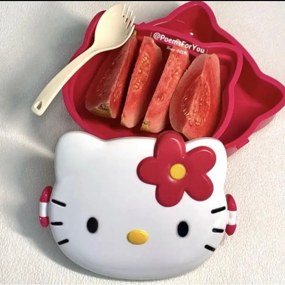 Hello Kitty Bento box , comes with spork (half spoon half fork) - Picture 6 of 6